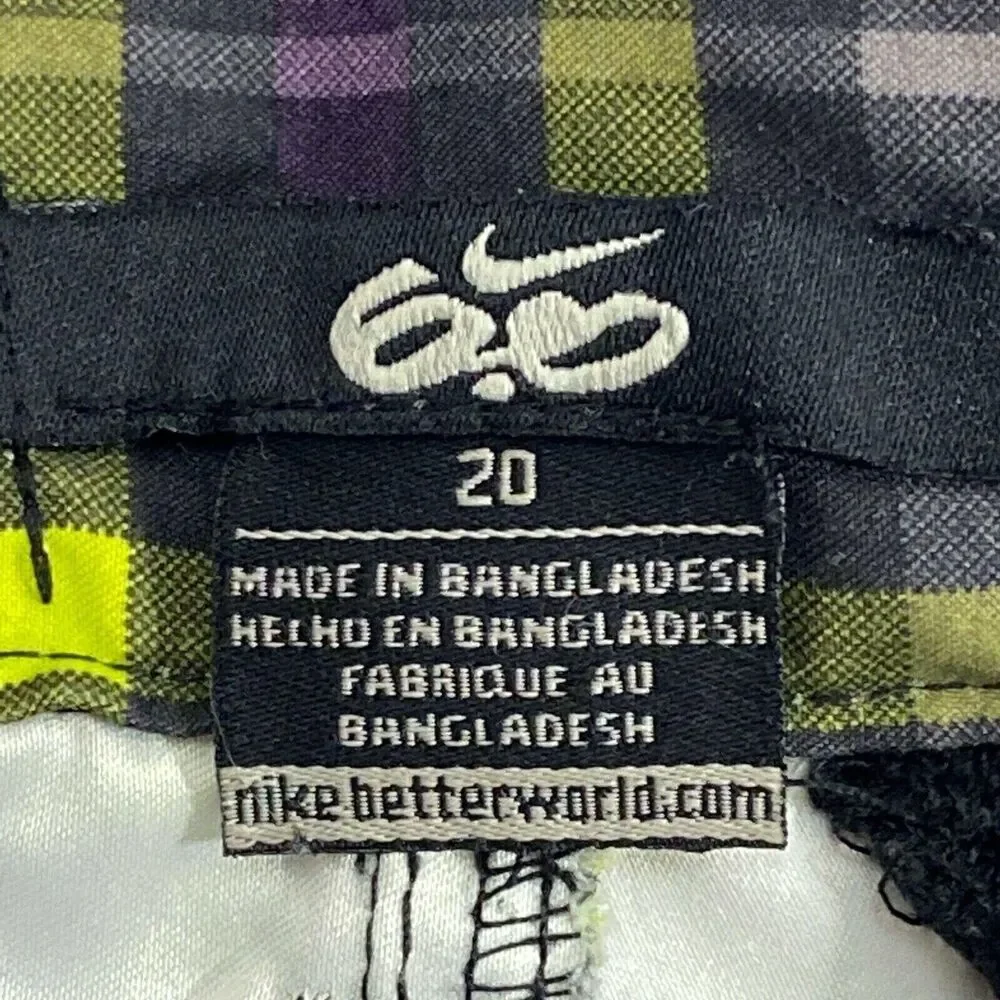 Nike 6.0 Plaid Shorts Size 20 Boys Youth Kids